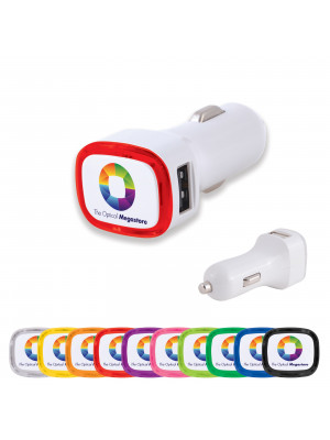 Family Light Up Dual USB Car Charger 
