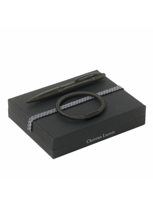 Set Textum Black (ballpoint Pen & Bracelet)