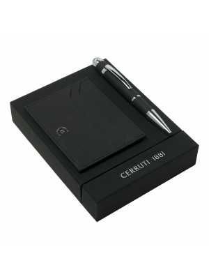 Set Cerruti 1881 Black (ballpoint Pen & Card Holder)