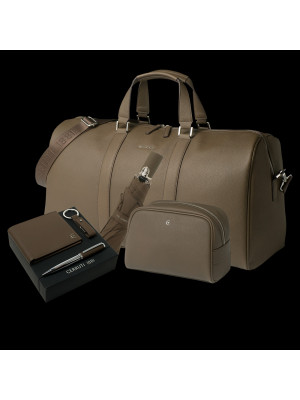 Set Hamilton Taupe (cosmetic Bag, Travel Bag, Umbrella & Small Leather Goods)