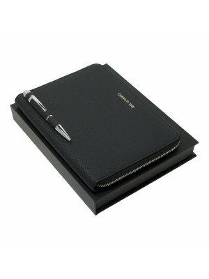 Set Cerruti 1881 Black (ballpoint Pen & Conference Folder A5)