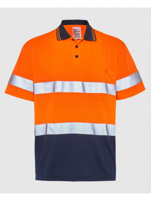 Hi-Vis Day / Night Short Sleeve Cool Breathe Safety Polo