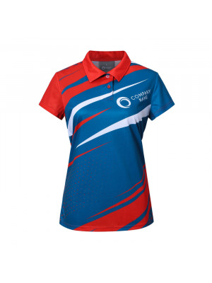 Women's 100%Polyester Sublimated Sport POLO