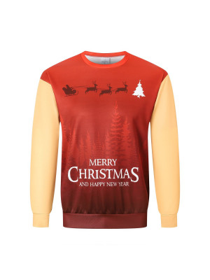 Unisex Adults Polyester Spandex Sublimated Christmas Sweatshirts 