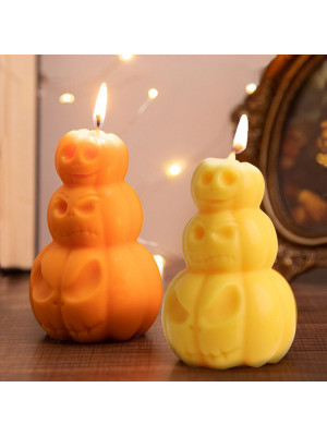 Triple Pumpkin Shape Candles