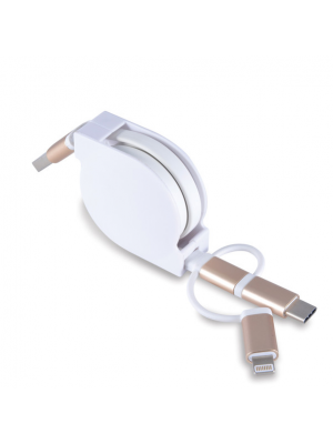 3 In 1 Retractable Charging Cable