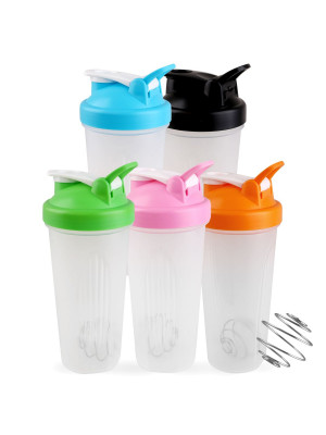 BPA Free Fitness Shaker Bottle with Loop 600ml 