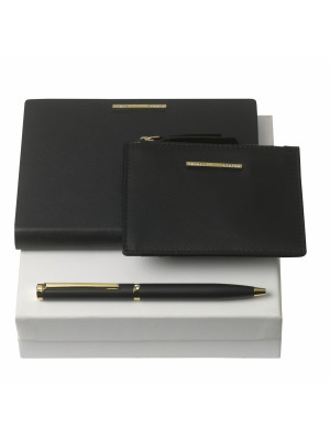Set Barrette Noir (ballpoint Pen, Note Pad A6 & Key Ring)