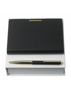 Set Barrette Noir (ballpoint Pen & Note Pad A6)