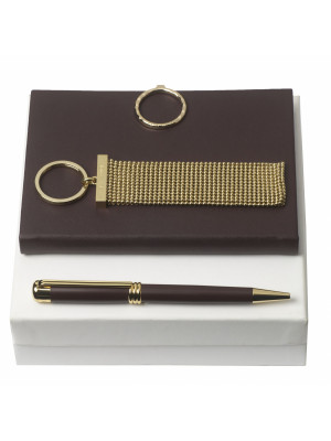 Set Nina Ricci (Purple ballpoint Pen, Note Pad A6 & Key Ring)