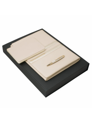 Set Sienna Nude & Gold (ballpoint Pen, Note Pad A6 & Case)