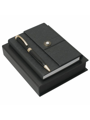 Set Alba Black (ballpoint Pen & Note Pad A6)