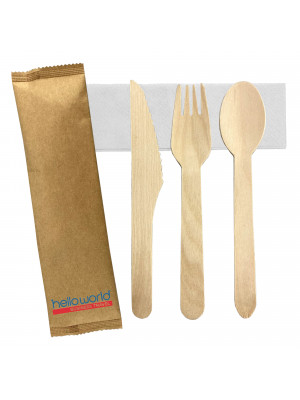 3pcs Wooden Cutlery Set