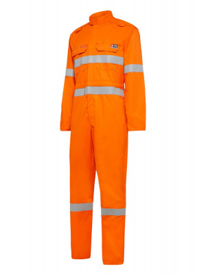 Mens Shieldtec Fr Lightweight Hi-Visibility Coverall With Fr Tape