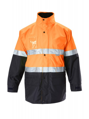 Mens Foundations Hi-Visibility 6 In 1 Two Tone Jacket With Tape
