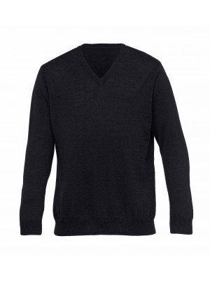 Merino Detailed Vee Pullover - Mens