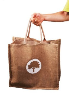 Large Jute Tote Bag With Gusset