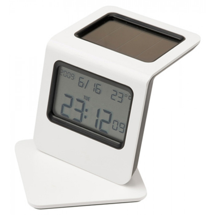 Custom Printed Promotional Solar, Solar Powered Alarm Clock