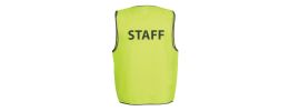 JB's HV Safety Vest Print Staff