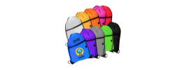 Polyester Drawstring Bag with Zippered Pocket