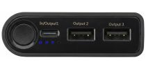 PC and ABS power bank with 7.500 mAh capacity Isaura