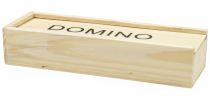 Wooden box with domino game Enid