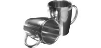 Stainless steel double walled mugs Naya