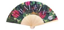 Bamboo/Fabric Folding Fan