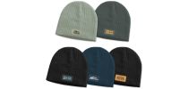 Nebraska Cable Knit Beanie with Patch