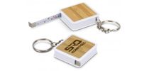 Bamboo Tape Measure Keyring