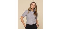 Womens Puppy Tooth Short Sleeve Shirts
