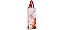 Wine Ribbon Handle Paper Bag - Full Colour