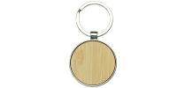 Circlular Recycled Zinc Alloy Keyring with Bamboo