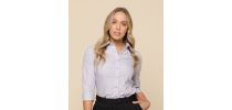 Womens Premium Poplin 3/4 Sleeve Shirts
