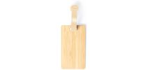 Bamboo Luggage tag With Metal Buckle Closure
