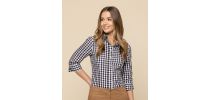Womens Royal Oxford 3/4 Sleeve Shirts