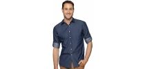 Denim Dobby Long Sleeve Shirts