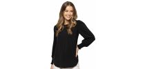 Womens Shirred Cuff Soft Tops