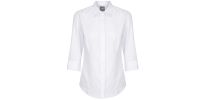 Womens White 3/4 Sleeve Shirts