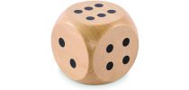 5cm Dice in Schima Wood