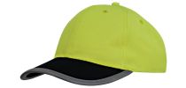Hi Vis Safety Cap with Reflective Trim