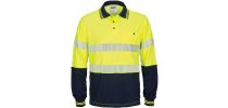 HIVIS Segment Taped Cotton Backed Polo - Long Sleeve