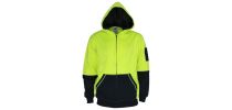 HiVis 2 Tone Full Zip Super Fleecy Hoodie