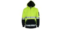 Hivis 2 Tone Full Zip Super Fleecy Hoodie With CSR R/Tape