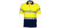Hivis Cool-Breeze Cotton Jersey Polo With CSR R/Tape - Short Sleeve