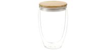 The Range Easton Glass cup with Bamboo lid 355ml