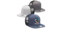 Heathered Flat Peak Trucker