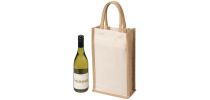 Natural Canvas Two Bottle Wine Carrier