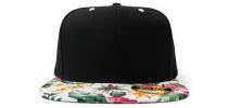 Flexfit Floral Peak Black Cap