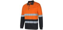 Hi Vis (D+N) Long Sleeve Cotton Polo